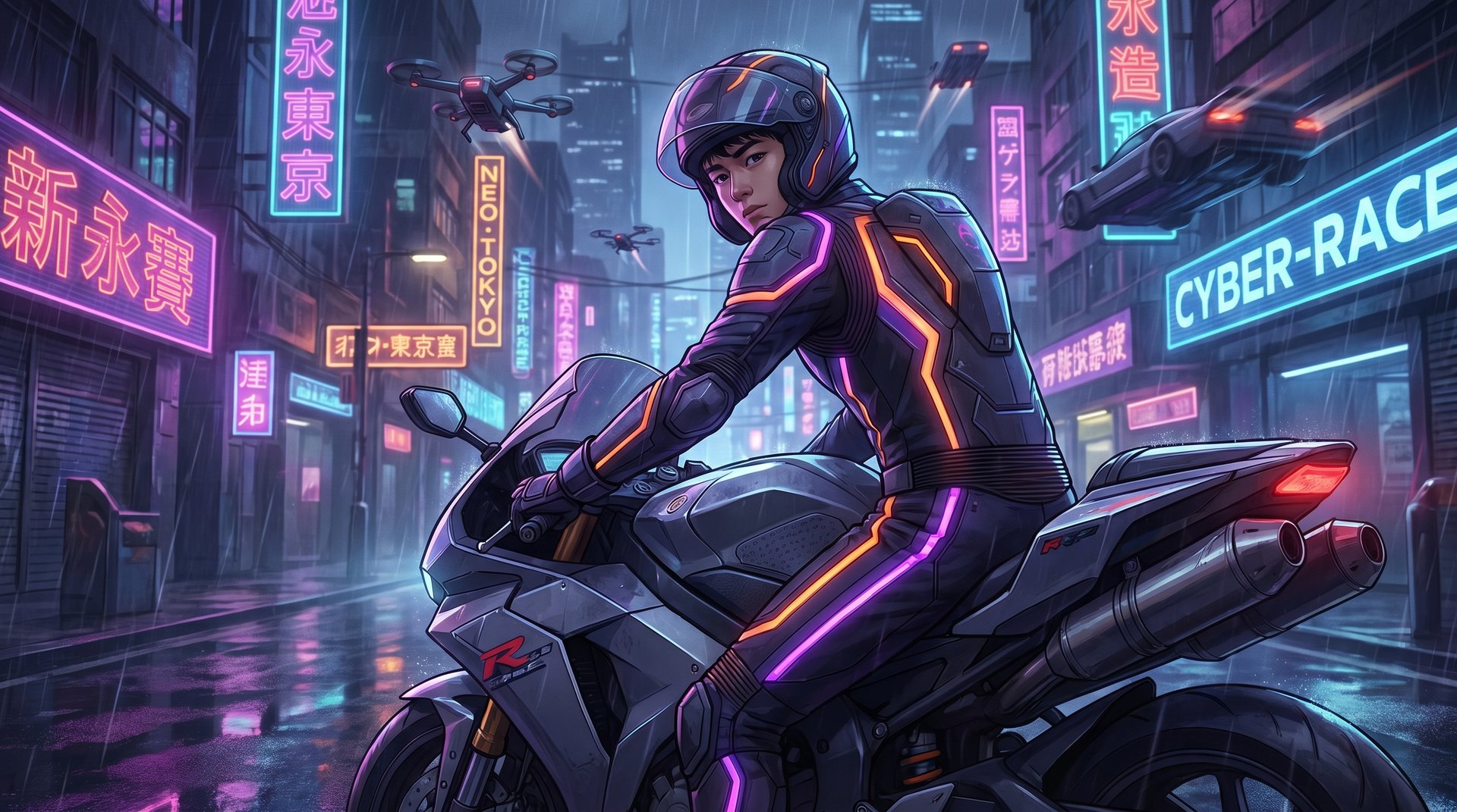 糖心动漫-机车骑士赛博之旅